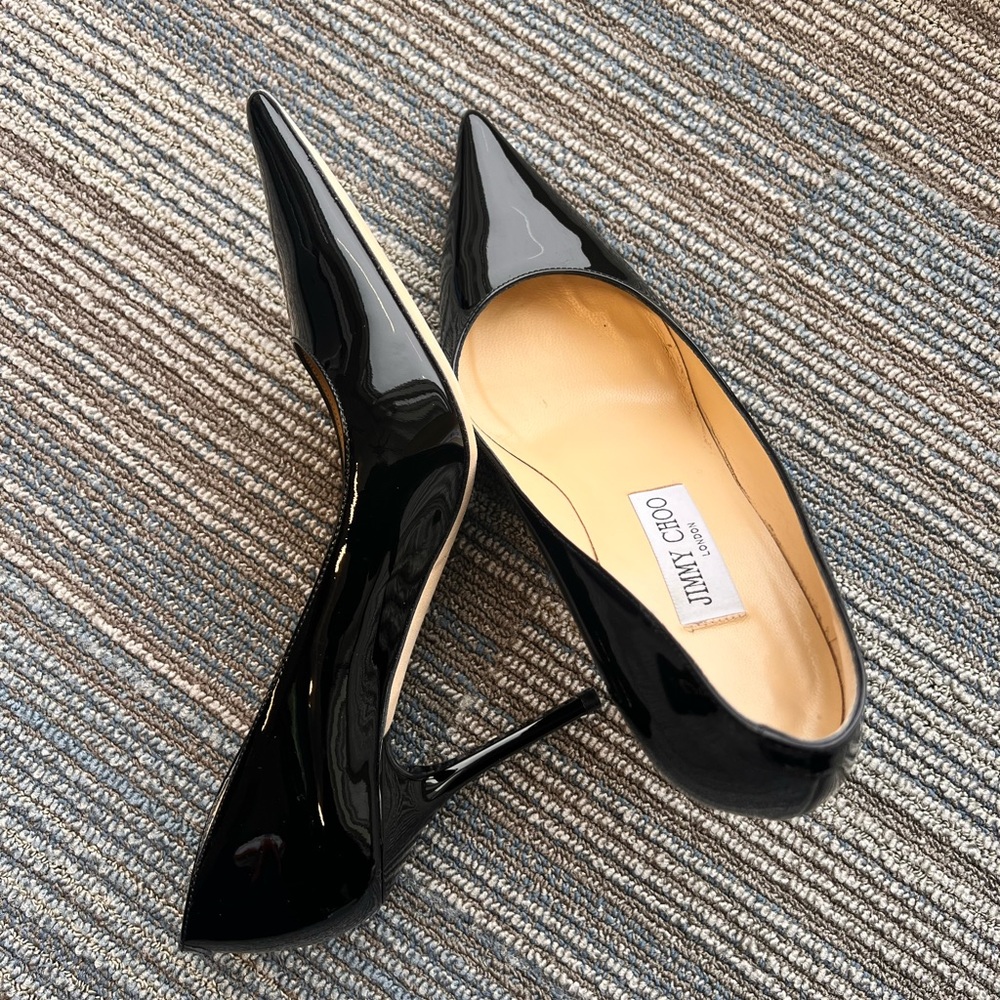 Jimmy Choo Romy Patent Pointed-Toe Pump